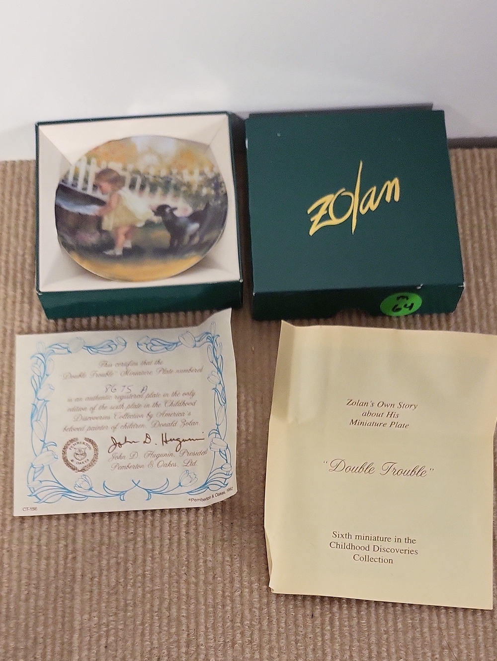 Donald Zolan "Double Trouble" Collector Plate